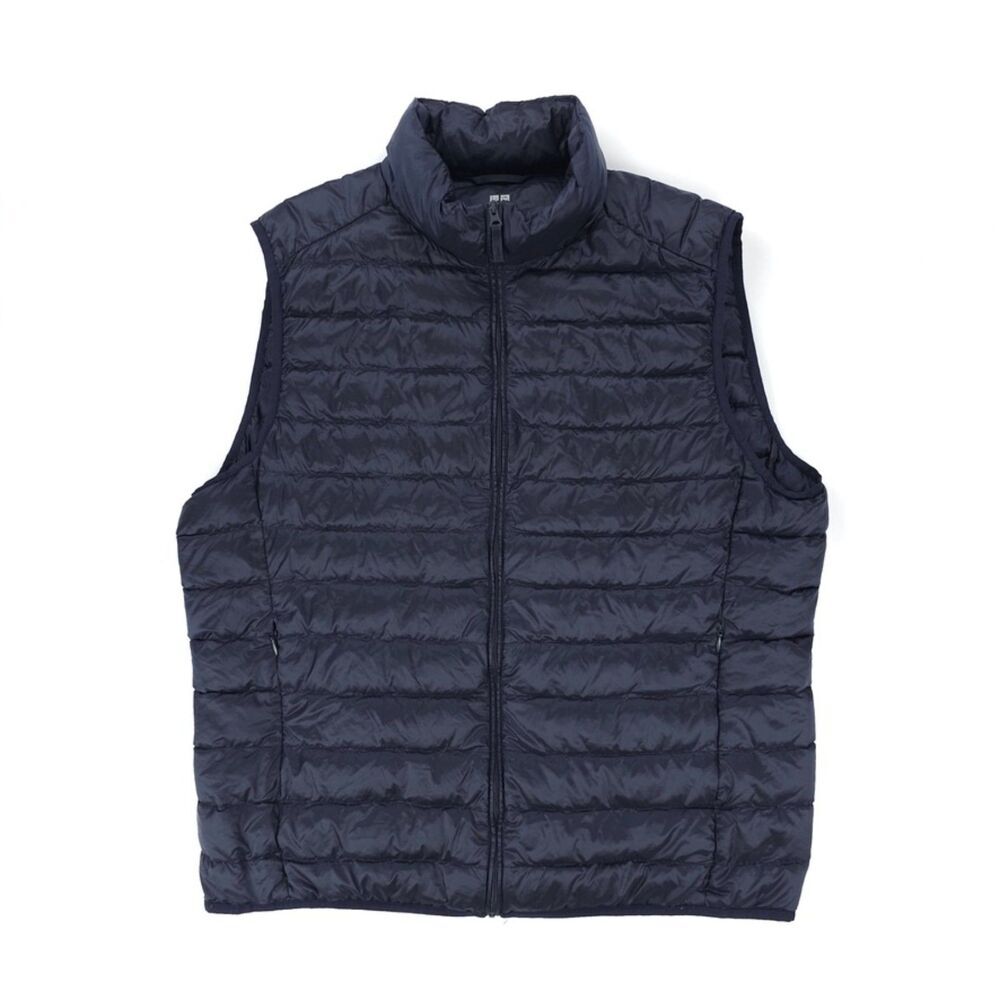 NEW Uniqlo Ultra Light Down Puffer Vest Navy DWR Soft Shell Minimal Gorpcore XL